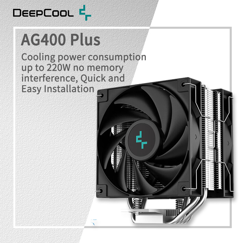 Cpu Heatsink - DEEPCOOL AG400 4 ท่อความร้อนพัดลมคู่ CPU หม้อน้ําระบายความร้อน
