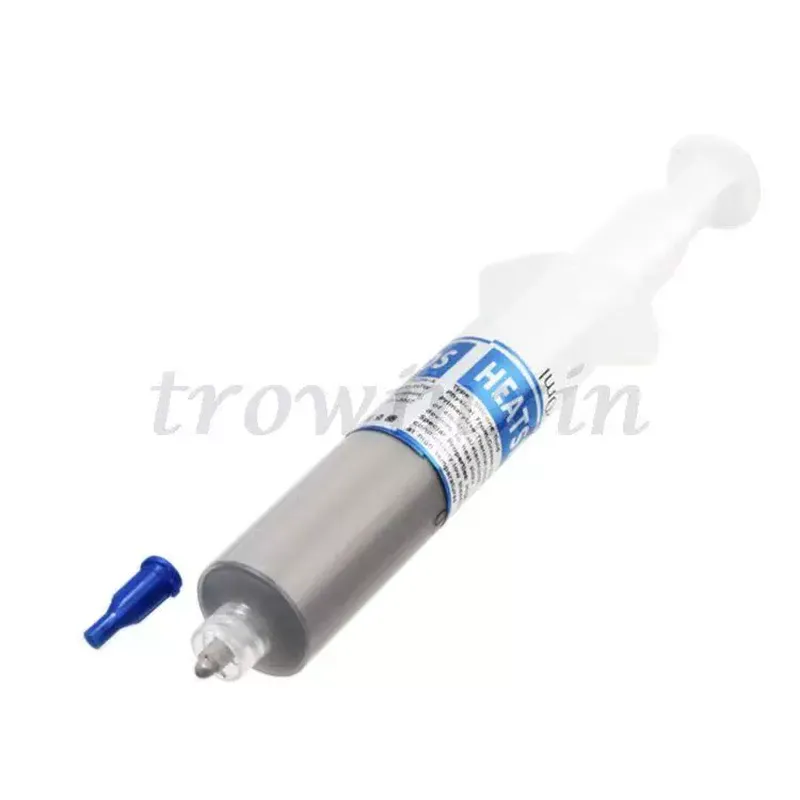 Thermal Paste - สำหรับซิลิโคนจาระบีระบายความร้อนชนิดหลอดฉีดขนาดใหญ่ ผสมเงิน สำหรับซีพียูและกราฟิกการ์ด สีเทาทอง