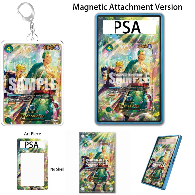 Case Fan - เคสอะคริลิคแบบรีไซเคิลสำหรับใส่พวงกุญแจลายโรโรโนอา โซโล จากอนิเมะวันพีซ ของสะสมสำหรับแฟนๆ พร้อมกล่องโชว์