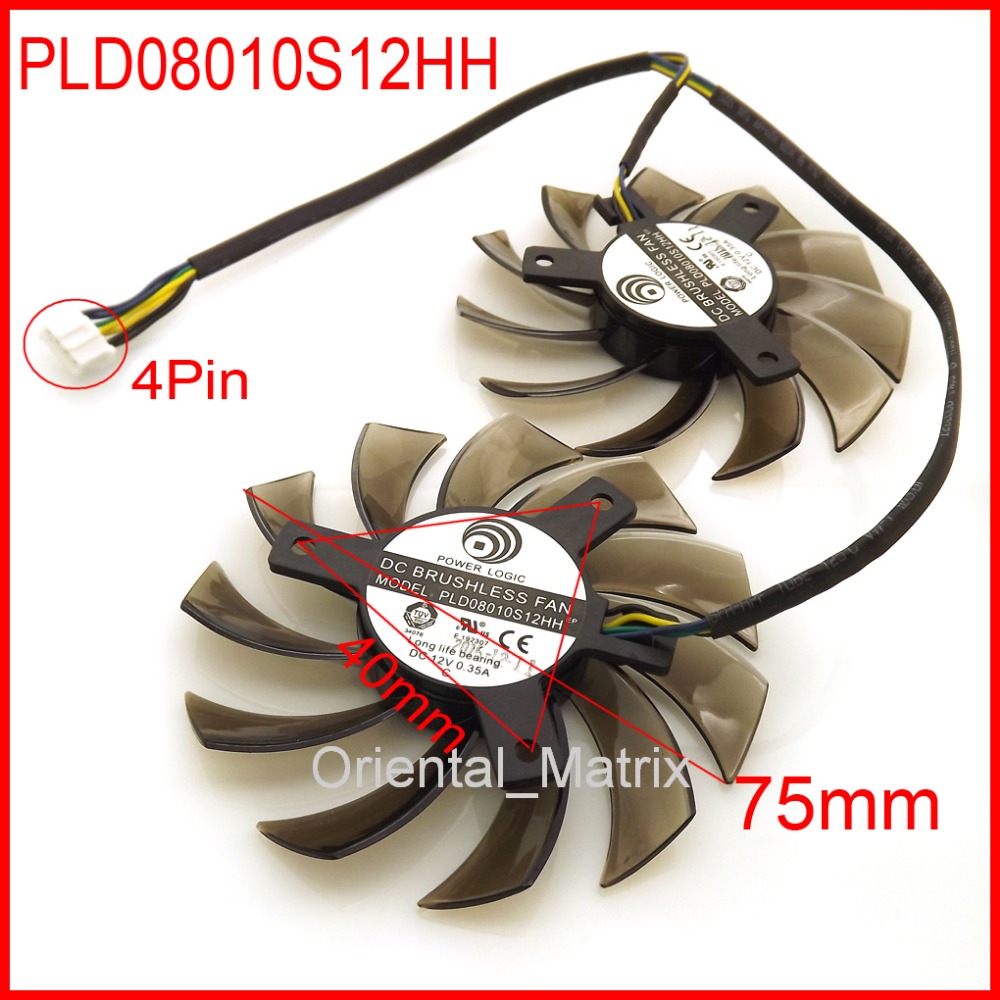 Cpu Heatsink - จัดส่งฟรี 2 ชิ้น/ล็อต PLD08010S12HH 75 มม.12