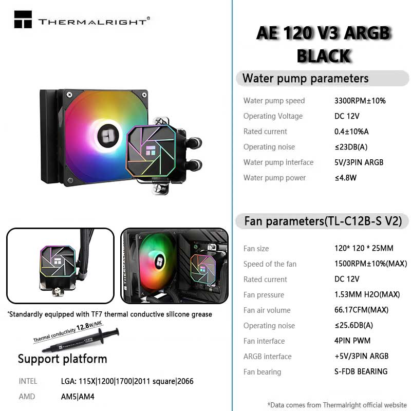 Aio Liquid Cooler - Thermalright Aqua Elite 120 V3 argh