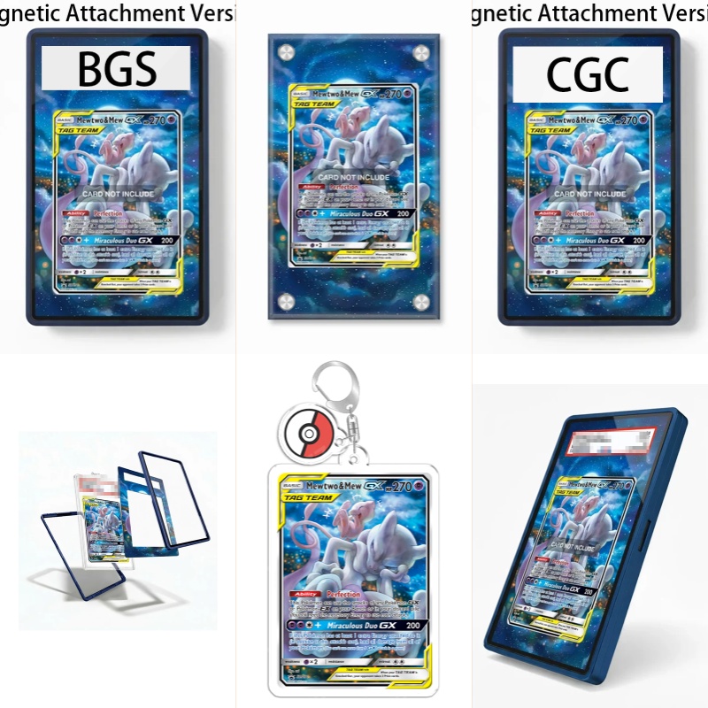 Case Fan - กล่องอะคริลิคใสแบบรีไซเคิลสำหรับใส่การ์ดโปเกมอน TCG มิวทู & มิว GX