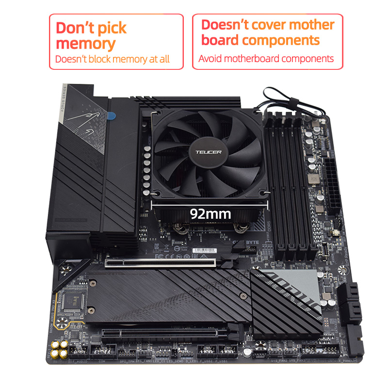 Teucer ความสูง 45 มม.CPU Coole - Air Cooler Cpu บทวิจารณ์และราคา