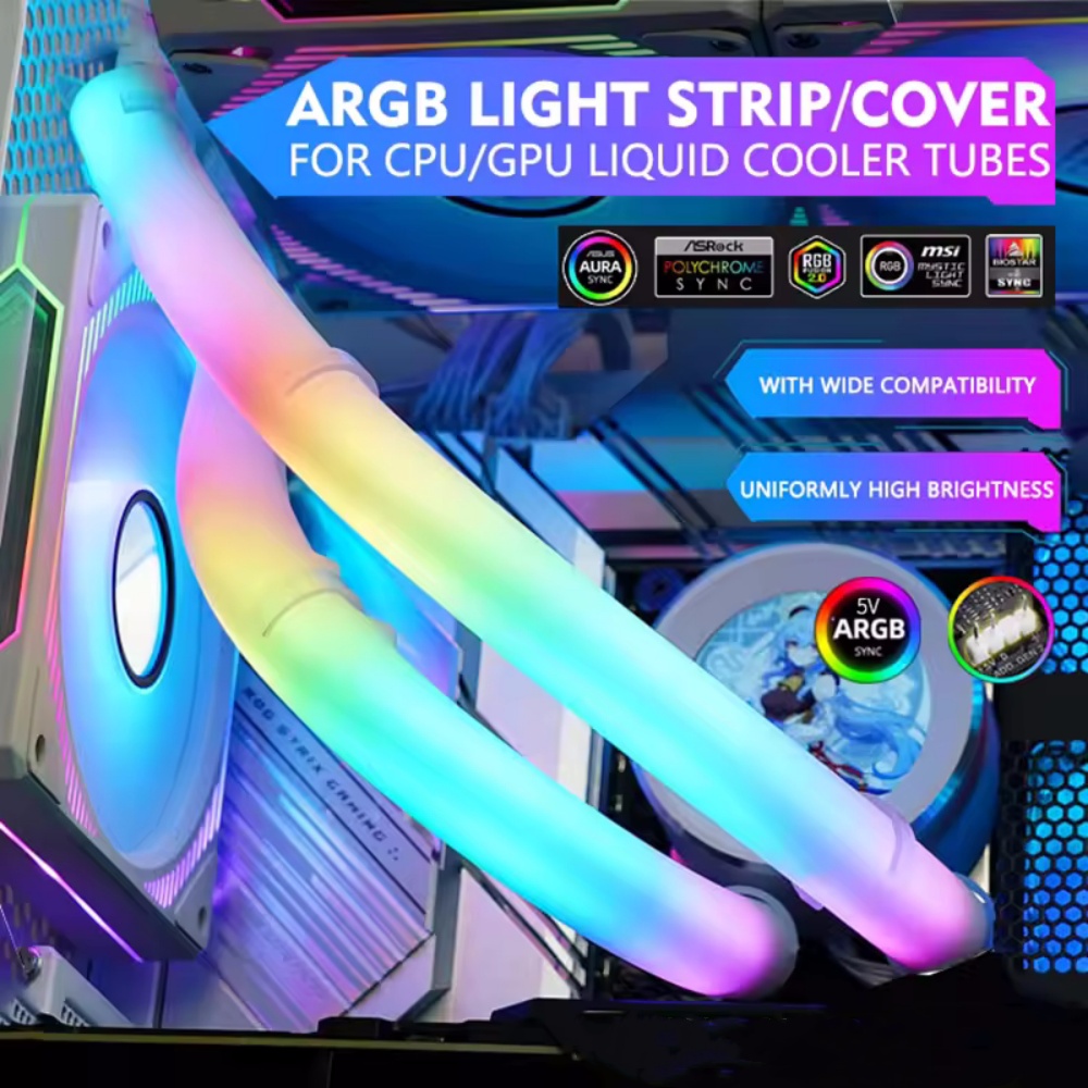 ปลอกหุ้มไฟ LED Neon Tube ARGB  - Aio Liquid Cooler บทวิจารณ์และราคา