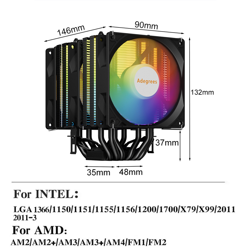 พัดลมระบายความร้อน CPU RGB แบบ - Cpu Heatsink บทวิจารณ์และราคา