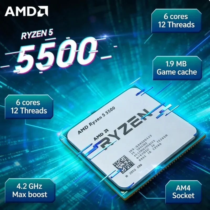 AMD Ryzen 5 5500 Studio Multi  - Cpu Cooler บทวิจารณ์และราคา