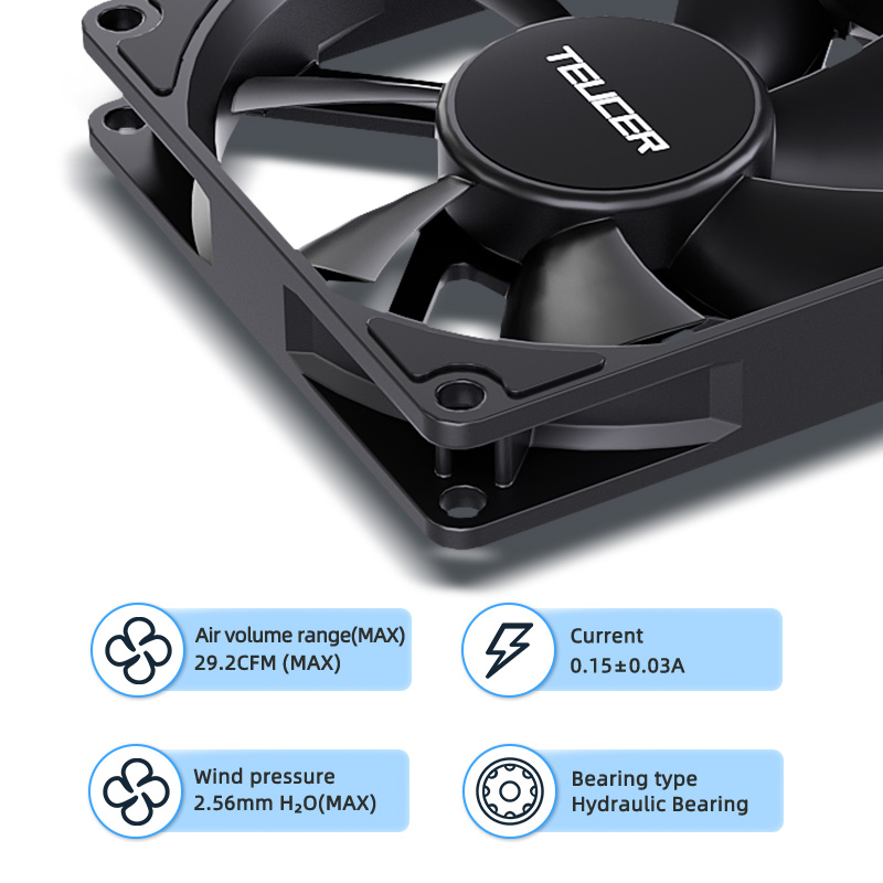 Teucer UT-8015 8 ซม.พัดลมแชสซี - Gpu Cooler บทวิจารณ์และราคา